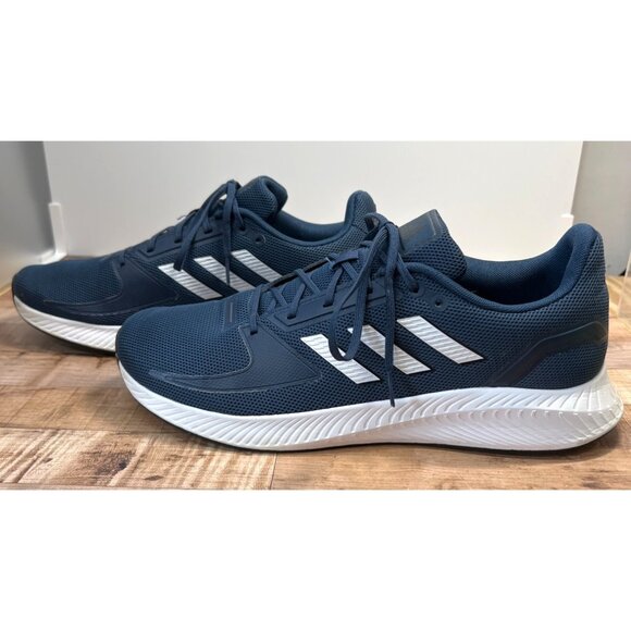 Adidas Mens Navy Running Shoes Size 12 Lightweight Mesh Upper & Cushioned Sole - Picture 1 of 4